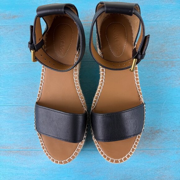 See by Chloe Glyn Espadrille Platform Sandal Women's Size 6 - Picture 9 of 11